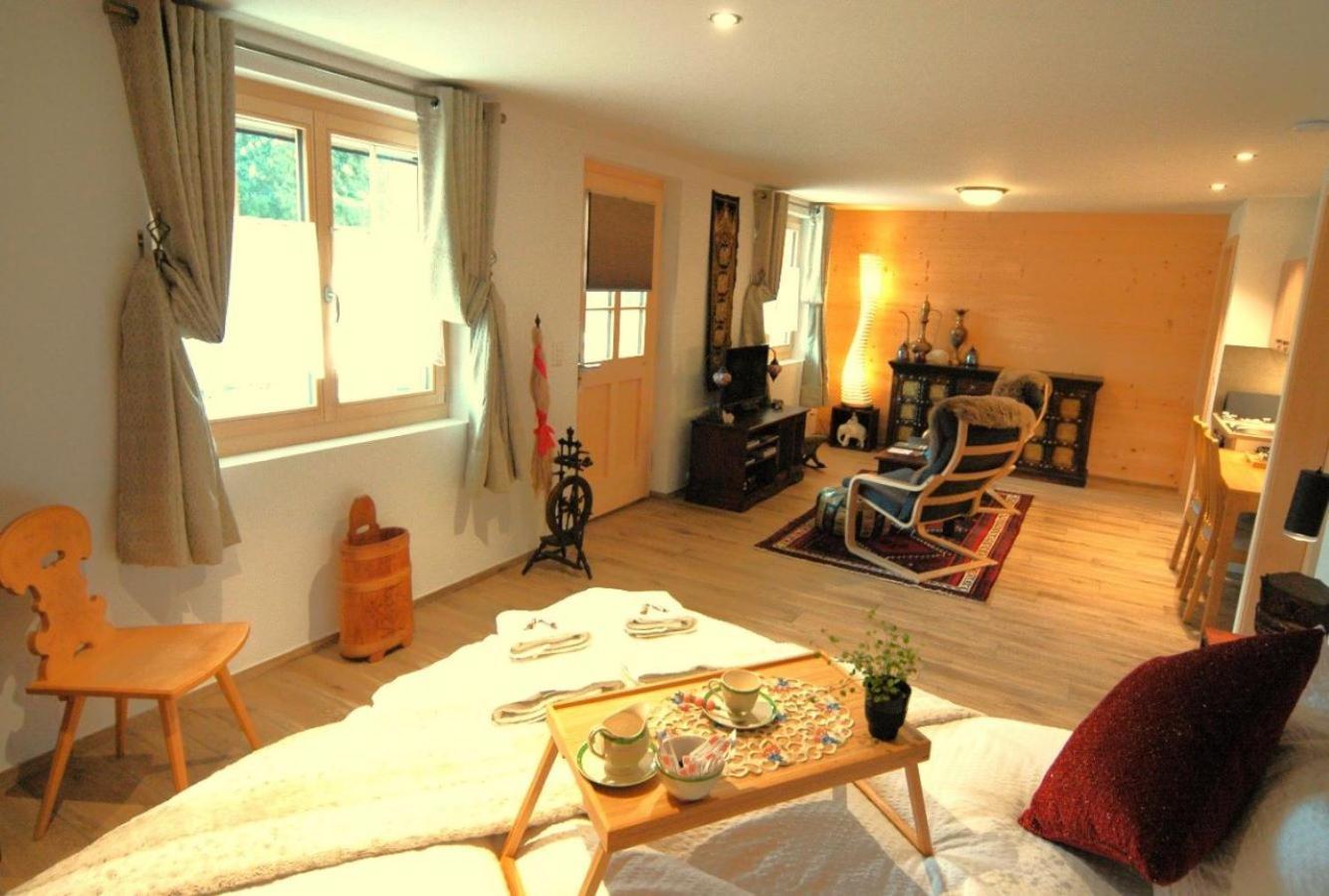 Large Deluxe Studio For 2 - Chalet Lovo Lenk Exterior foto