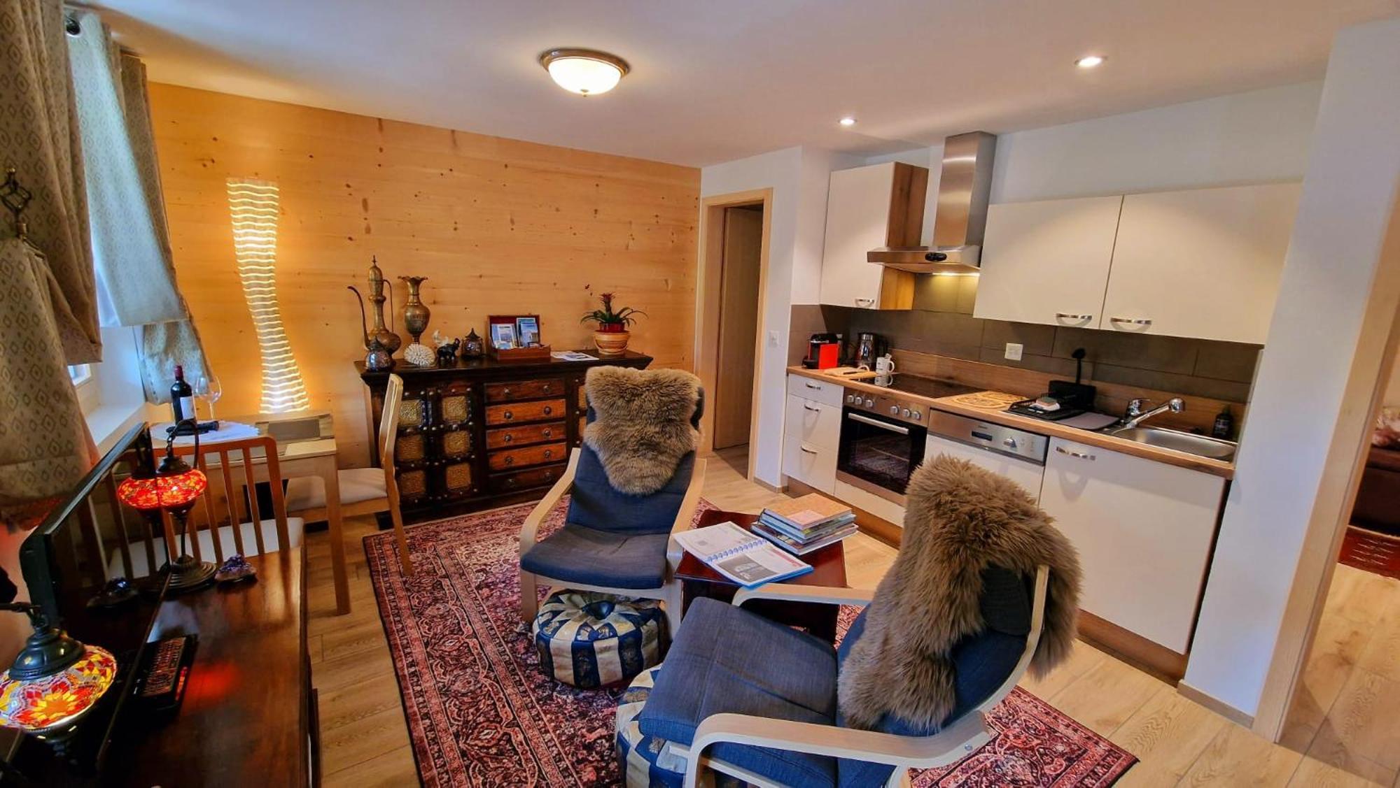 Large Deluxe Studio For 2 - Chalet Lovo Lenk Exterior foto