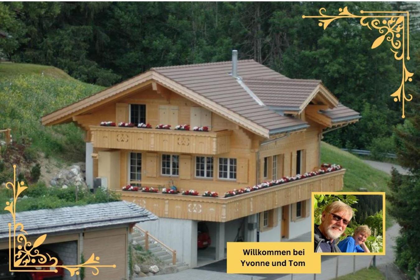 Large Deluxe Studio For 2 - Chalet Lovo Lenk Exterior foto