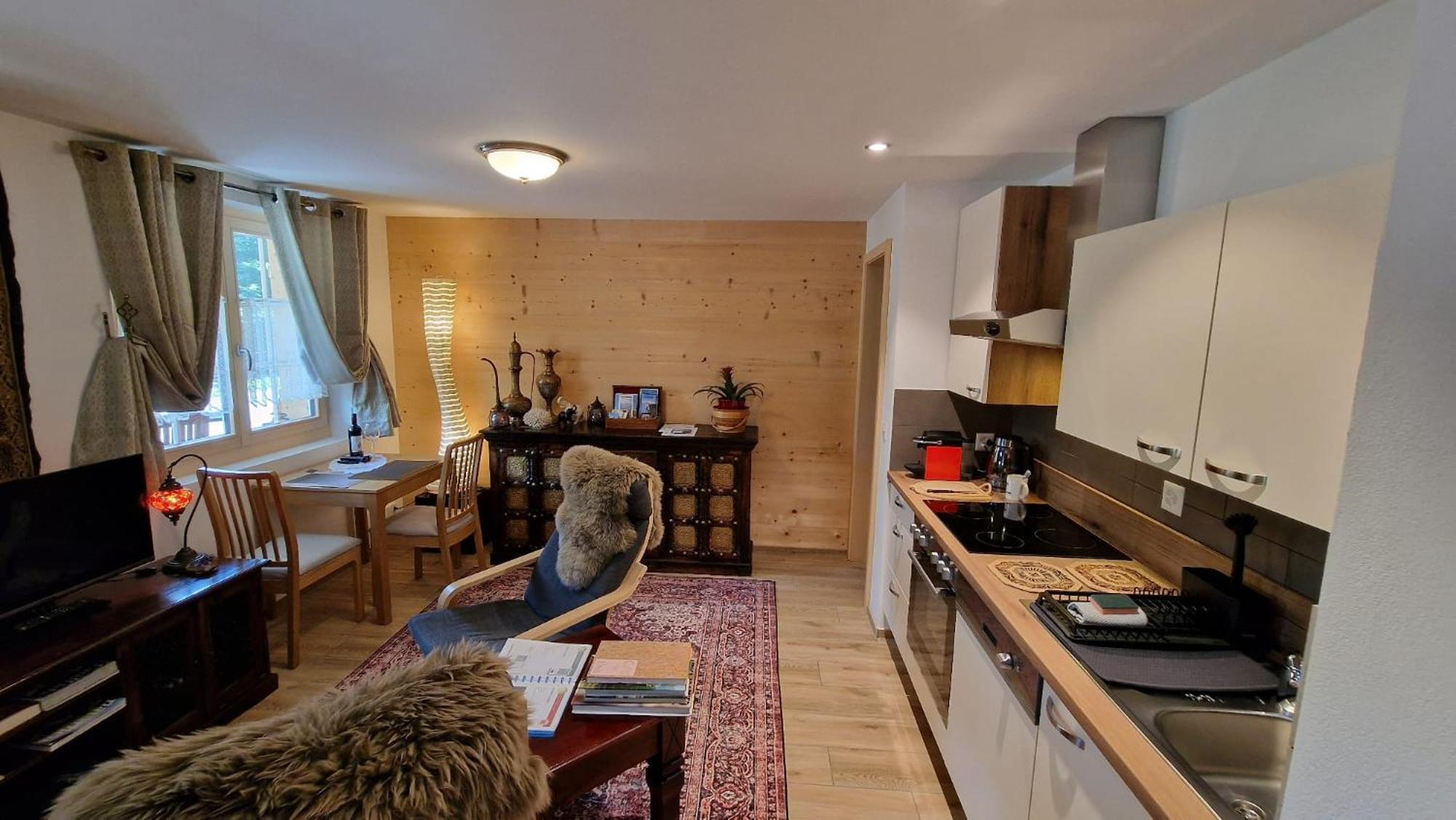 Large Deluxe Studio For 2 - Chalet Lovo Lenk Exterior foto